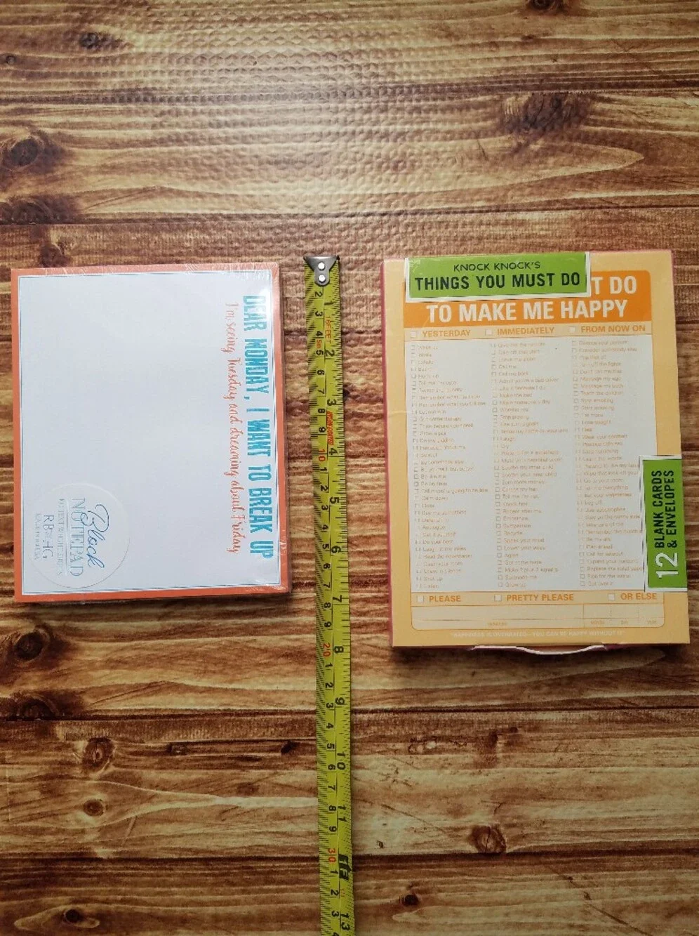 Knock Knock's Things You Must Do Blank Cards & RBforHB Dear Monday Block Notepad
